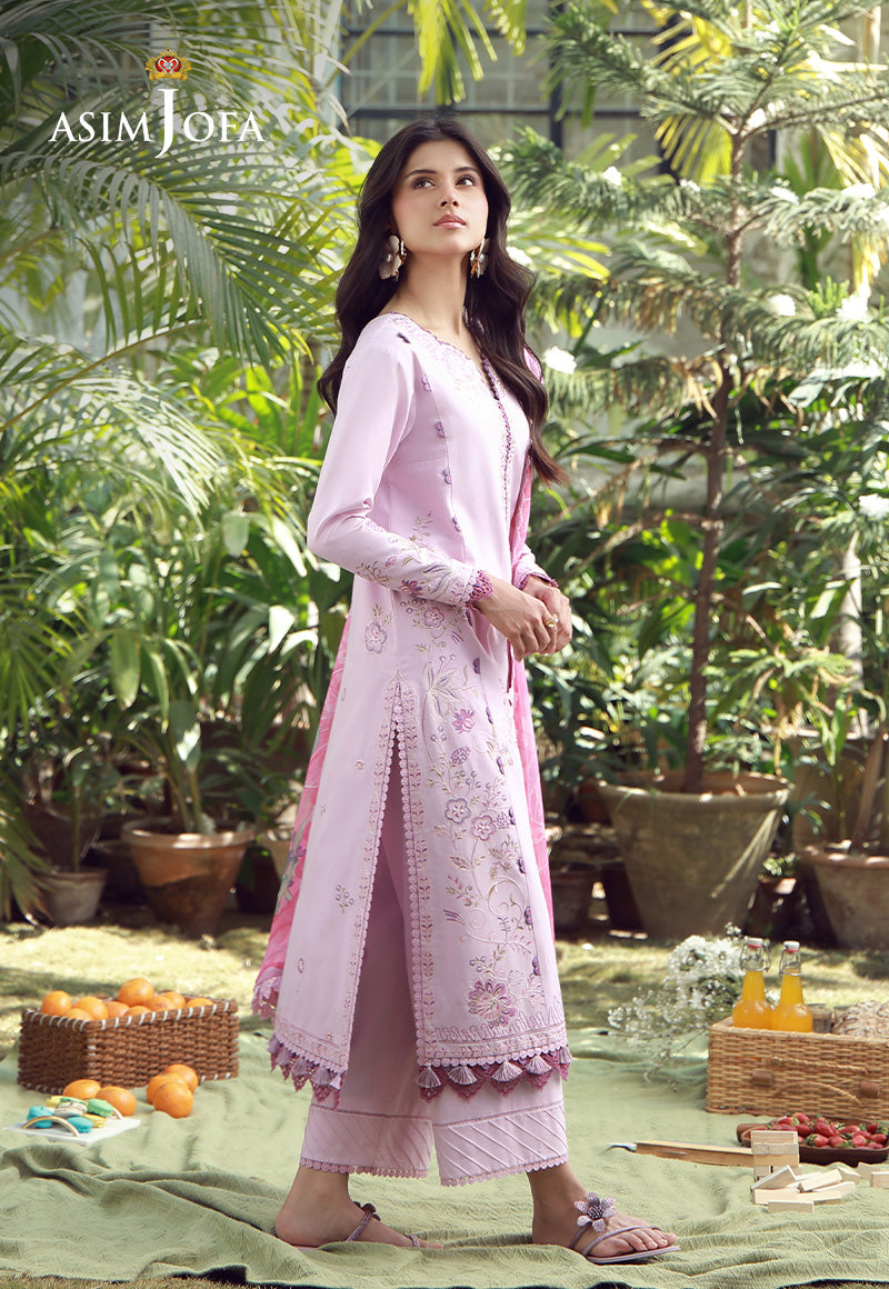 AJMUB-08 Embroidered Cambric Stitched 3 Pcs