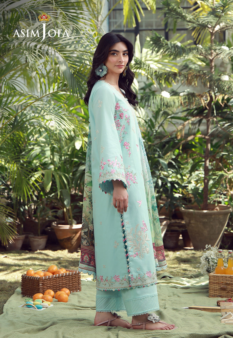 AJMUB-07 Embroidered Cambric Unstitched 3 Pcs