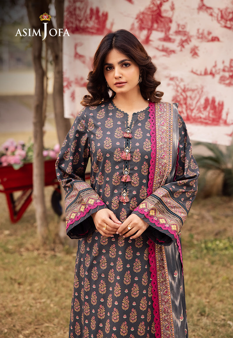AJUBJD-49 Printed LAWN Stitched 3 PC