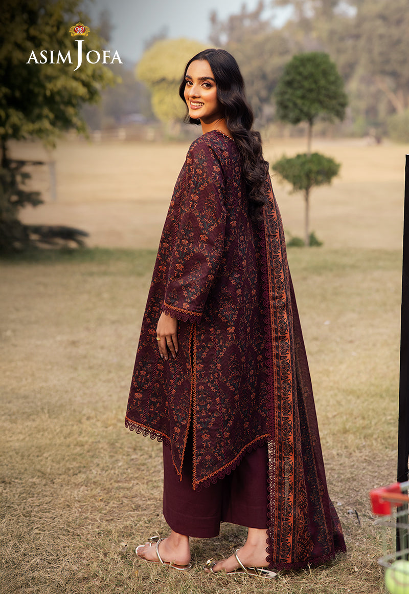 AJUBJD-28 Printed LAWN Stitched 3 PC