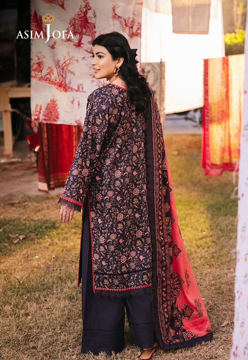 AJUBJD-18 Printed Lawn Stitched 3 Pcs