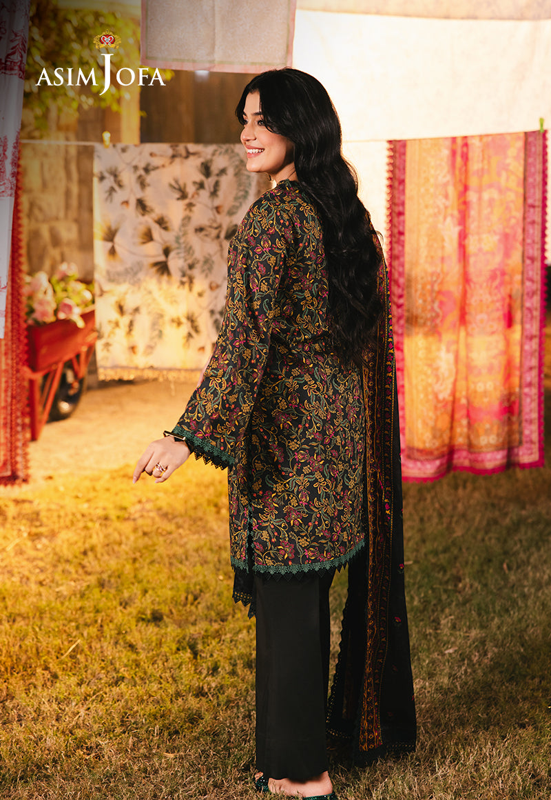 AJUBJD-25 Printed LAWN Stitched 3 PC
