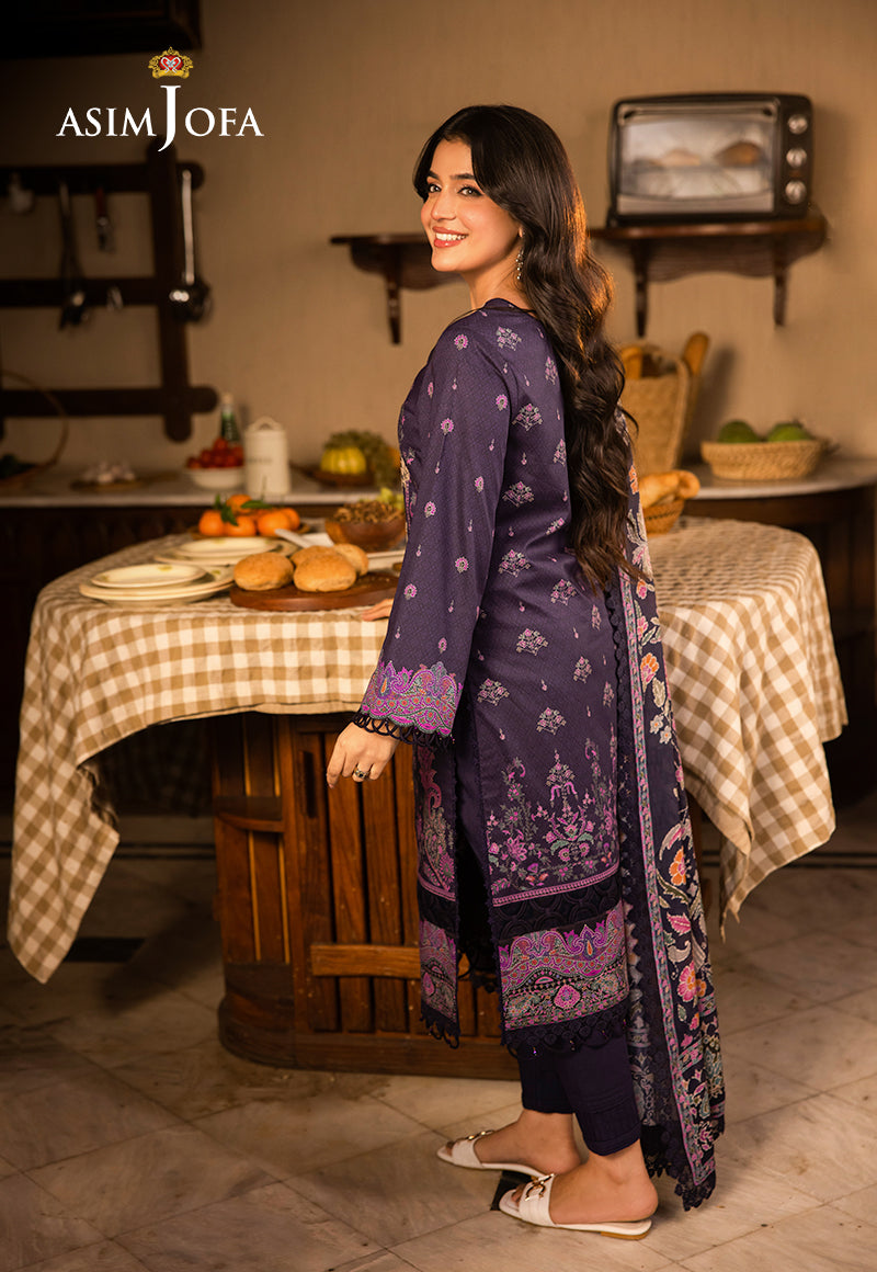 AJUBJD-07 Printed EMBROIDERED LAWN Stitched 3 PC