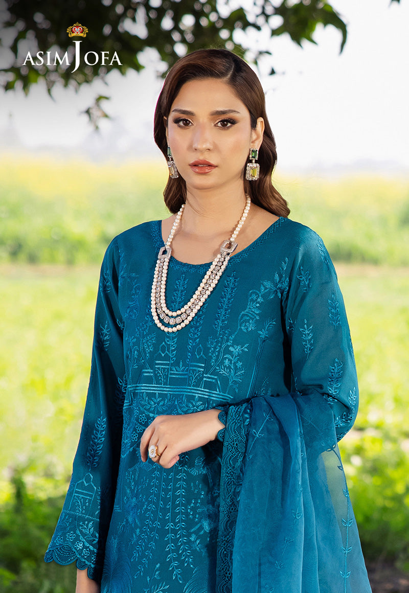 AJELLB-17 EMBROIDERED LAWN STITCHED 3 PCS