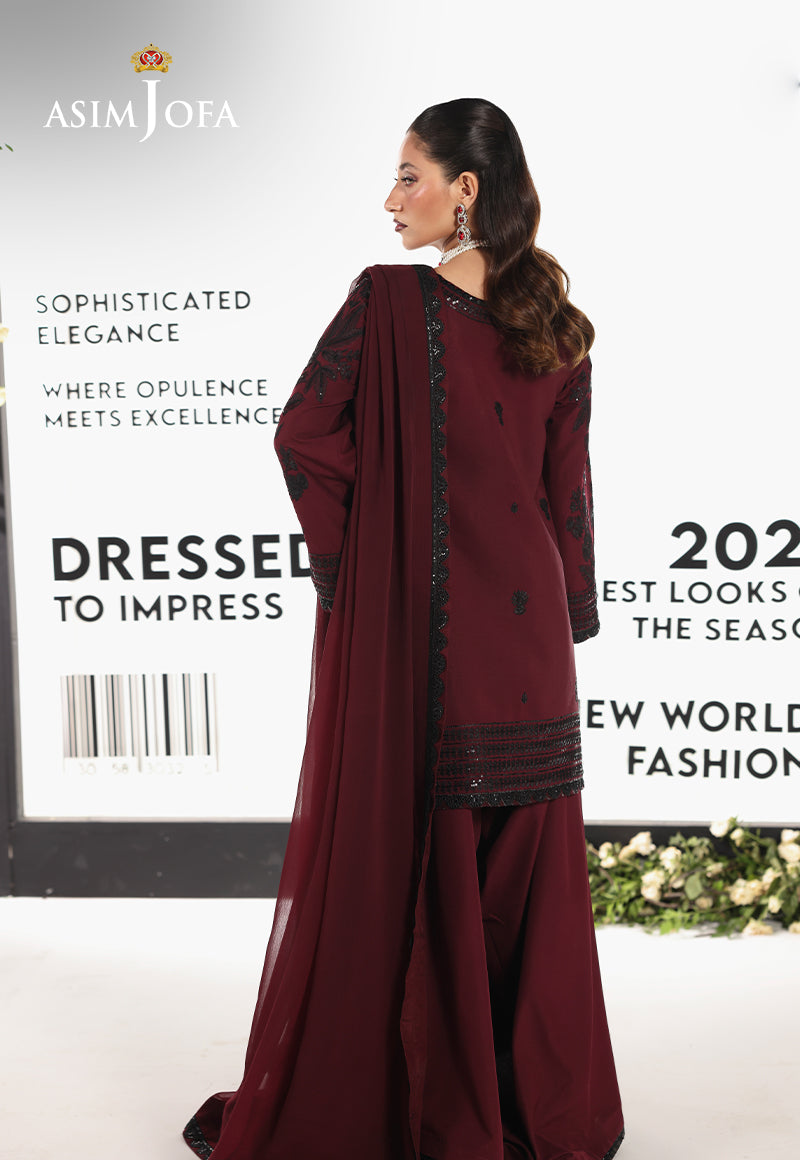 AJUEV-05 EMBROIDERED SILK UNSTITCHED 3 PCS