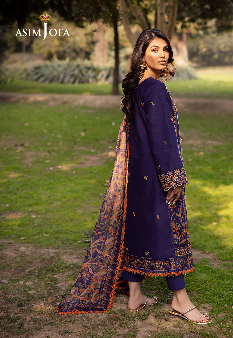 AJUBJD-15 Printed EMBROIDERED LAWN Stitched 3 PC