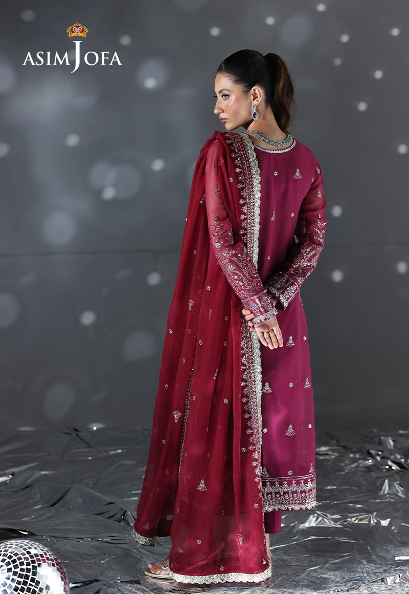 AJUEV-19 EMBROIDERED CHIFFON UNSTITCHED 3 PCS