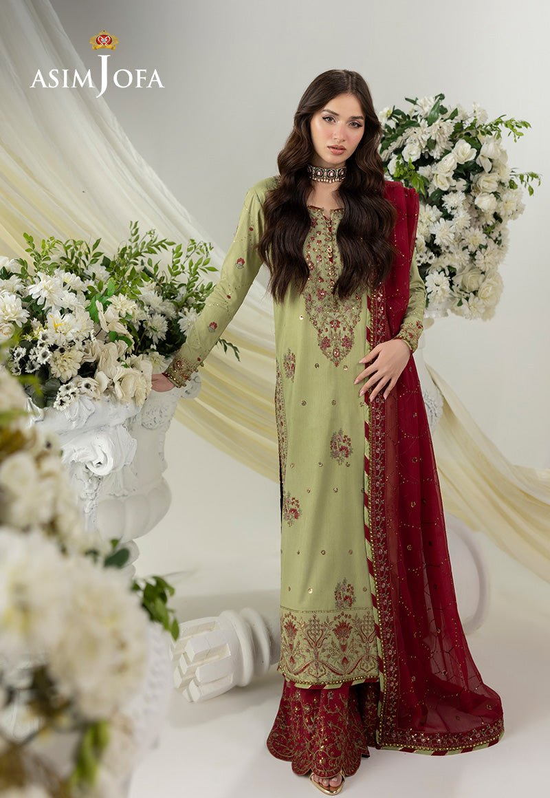 silk embroidered dress pakistani Blue Chinon Silk Kameez Pant Suit For Indian Festivals & Weddings