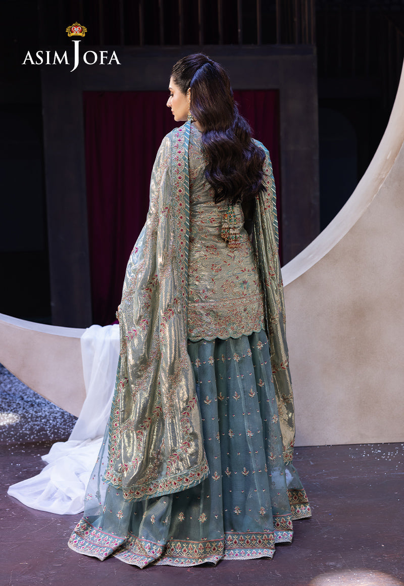 AJFOD-14 EMBROIDERED CHIFFON Stitched 3 PCS