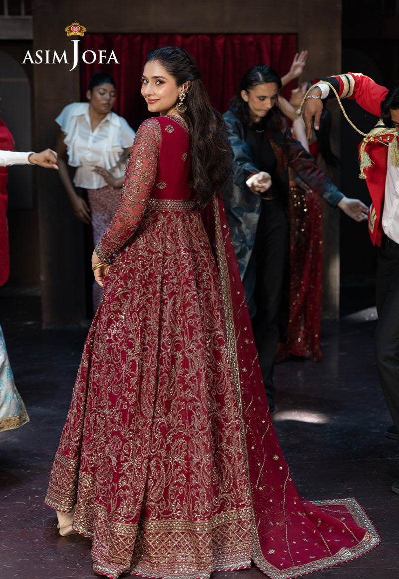 AJFO-13 EMBROIDERED CHIFFON UNSTITCHED 3 PCS