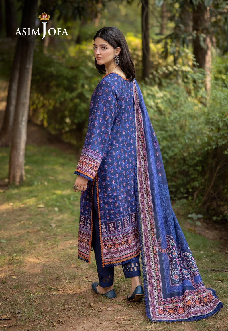AJUW-33 PRINTED KHADDAR 3 Pcs