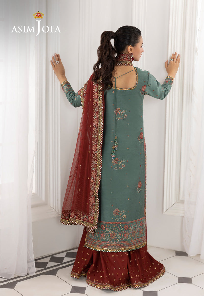 AJIZL-07 EMBROIDERED COTTON SILK UNSTITCHED 3 PCS