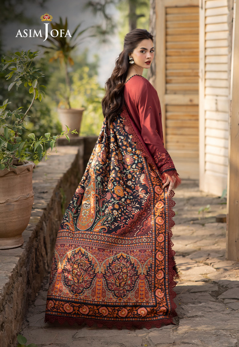 AJUWD-27 EMBROIDERED VISCOSE 3 Pcs