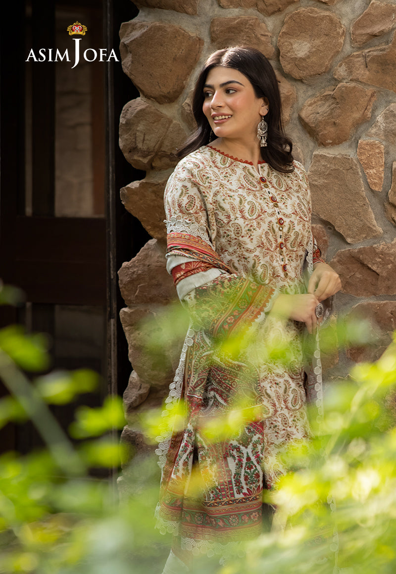 AJUWD-44 PRINTED KHADDAR 3 Pcs