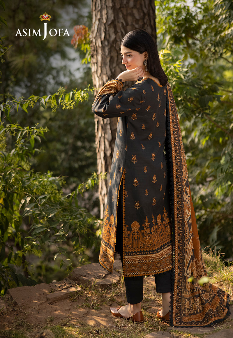 AJUWD-37 PRINTED KHADDAR 3 Pcs