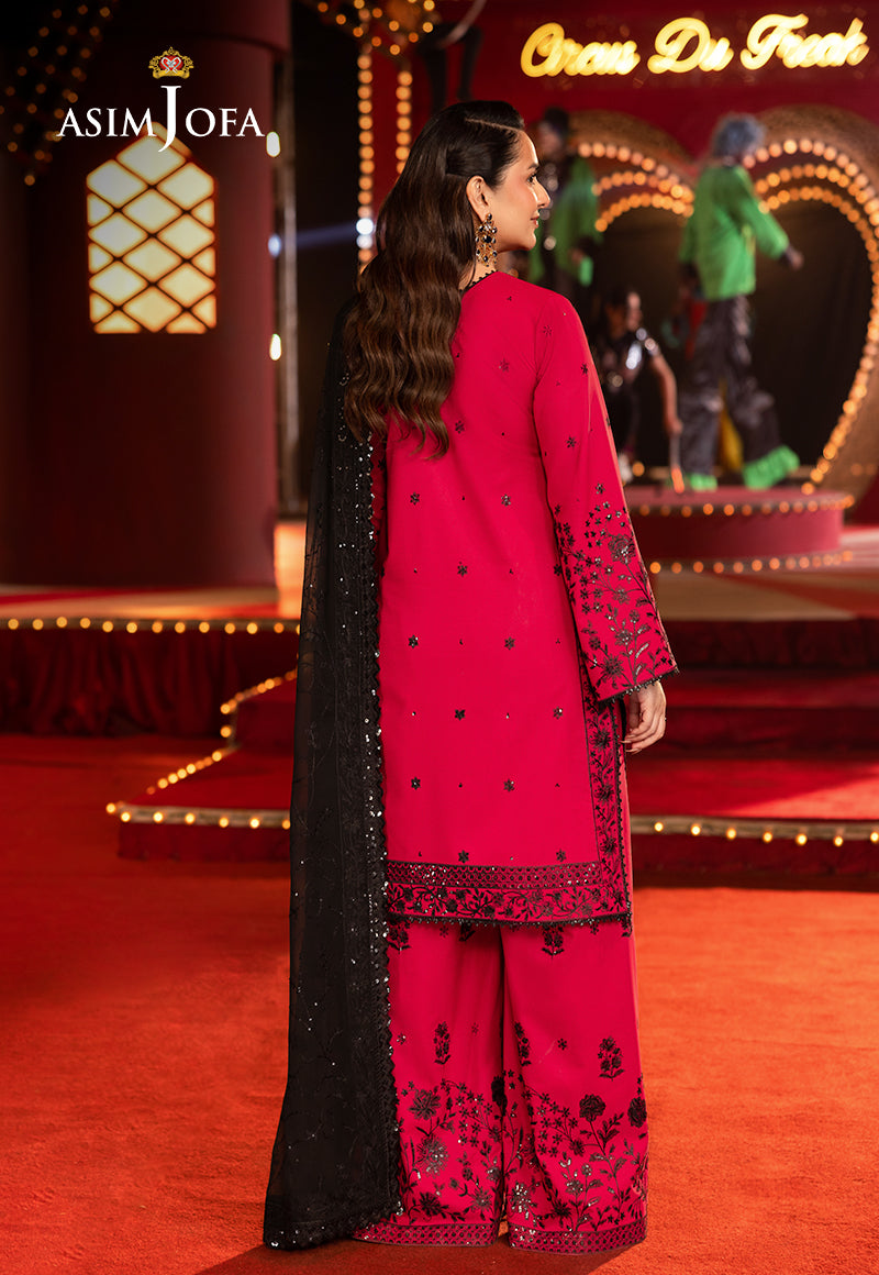 AJLF-11 EMBROIDERED BOSKI SILK 3 PCS