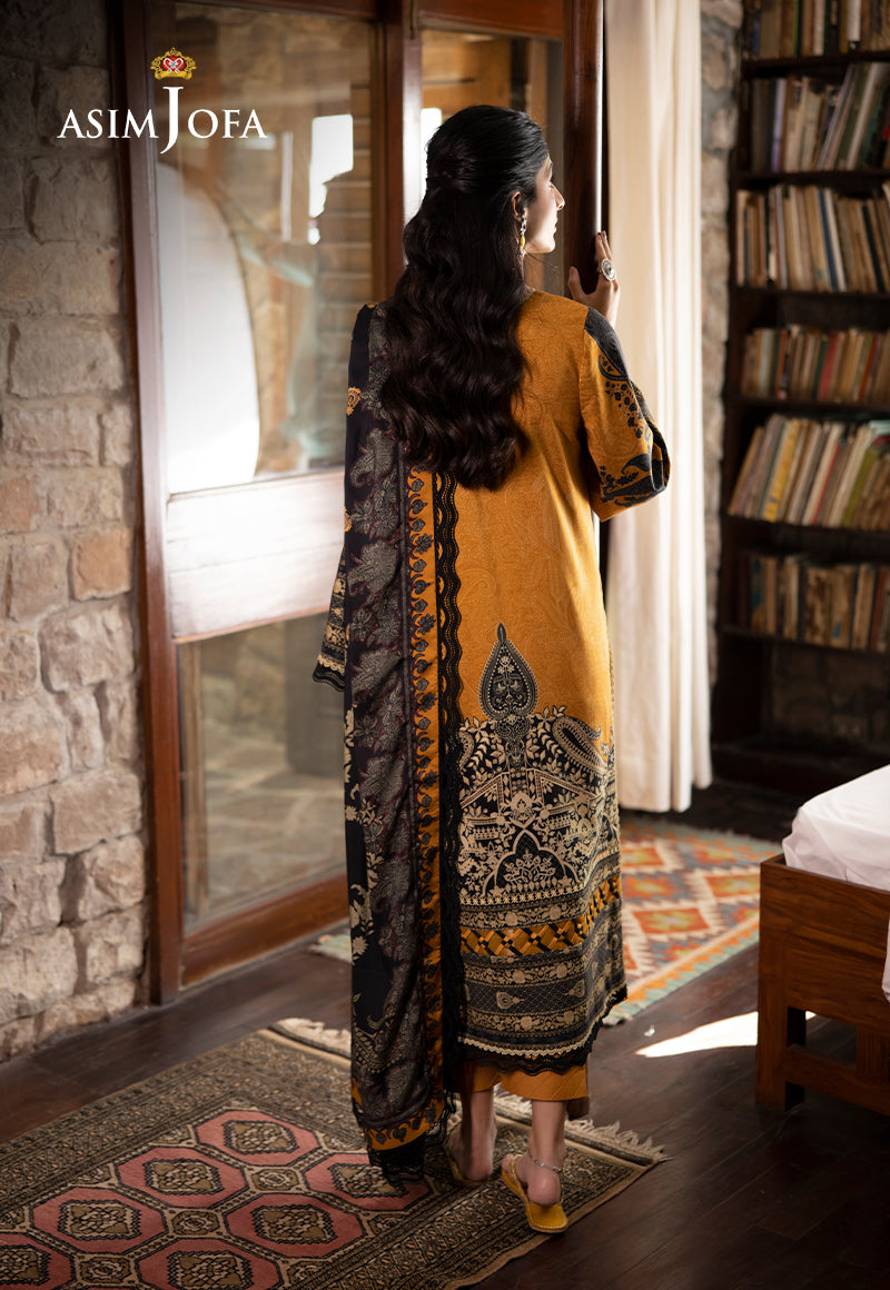AJUWD-23 EMBROIDERED STITCHED 3 PCS