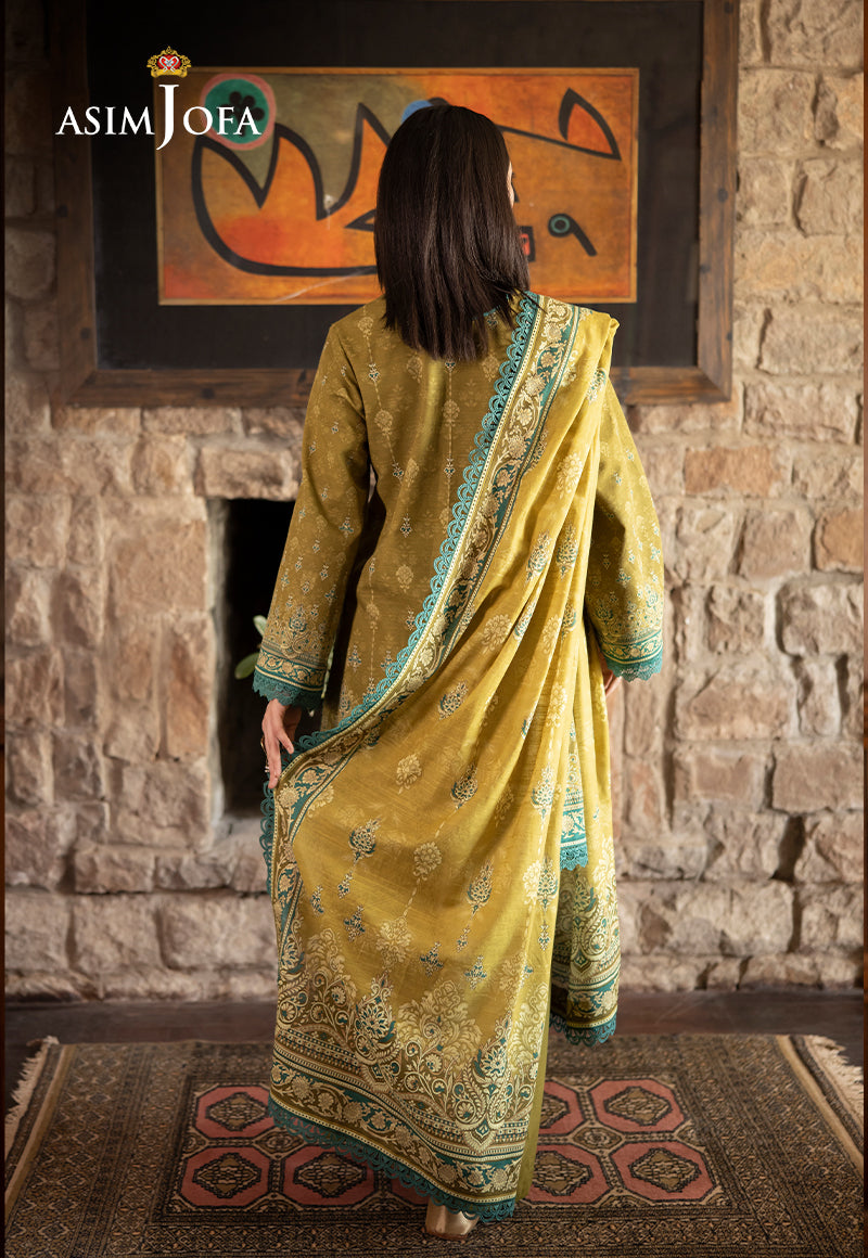 AJUWD-49 PRINTED KHADDAR 3 Pcs