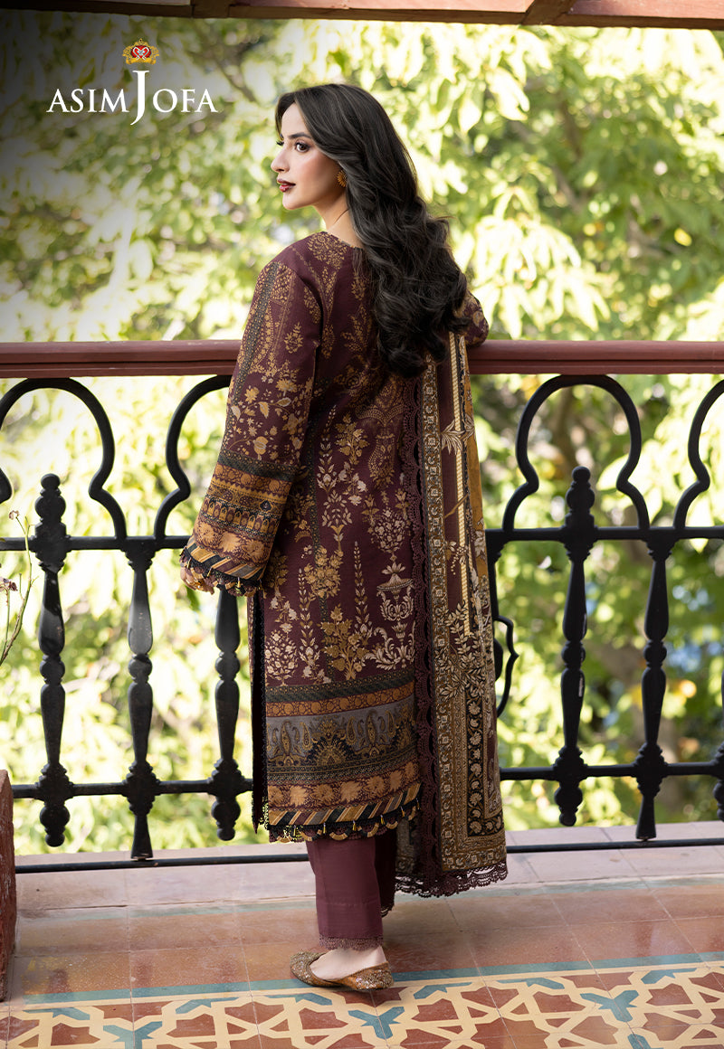 AJUWD-10 EMBROIDERED STITCHED 3 PCS