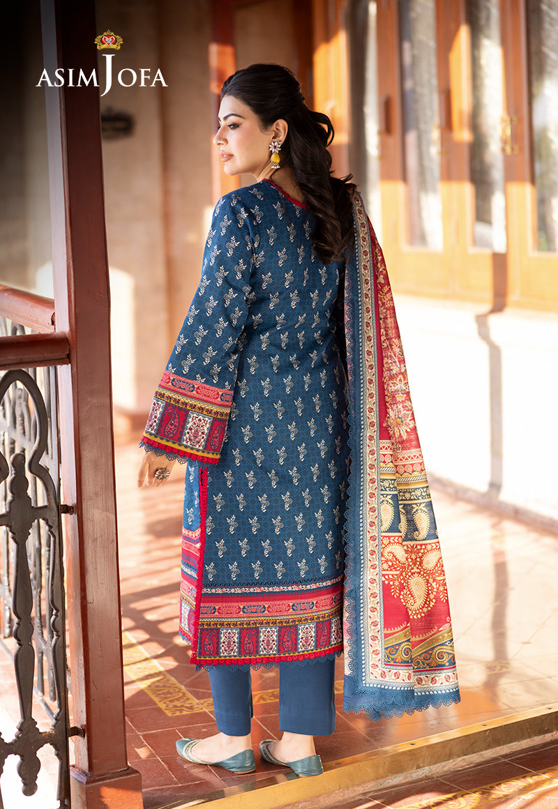 AJUWD-53 PRINTED KHADDAR STITCHED 3 Pcs