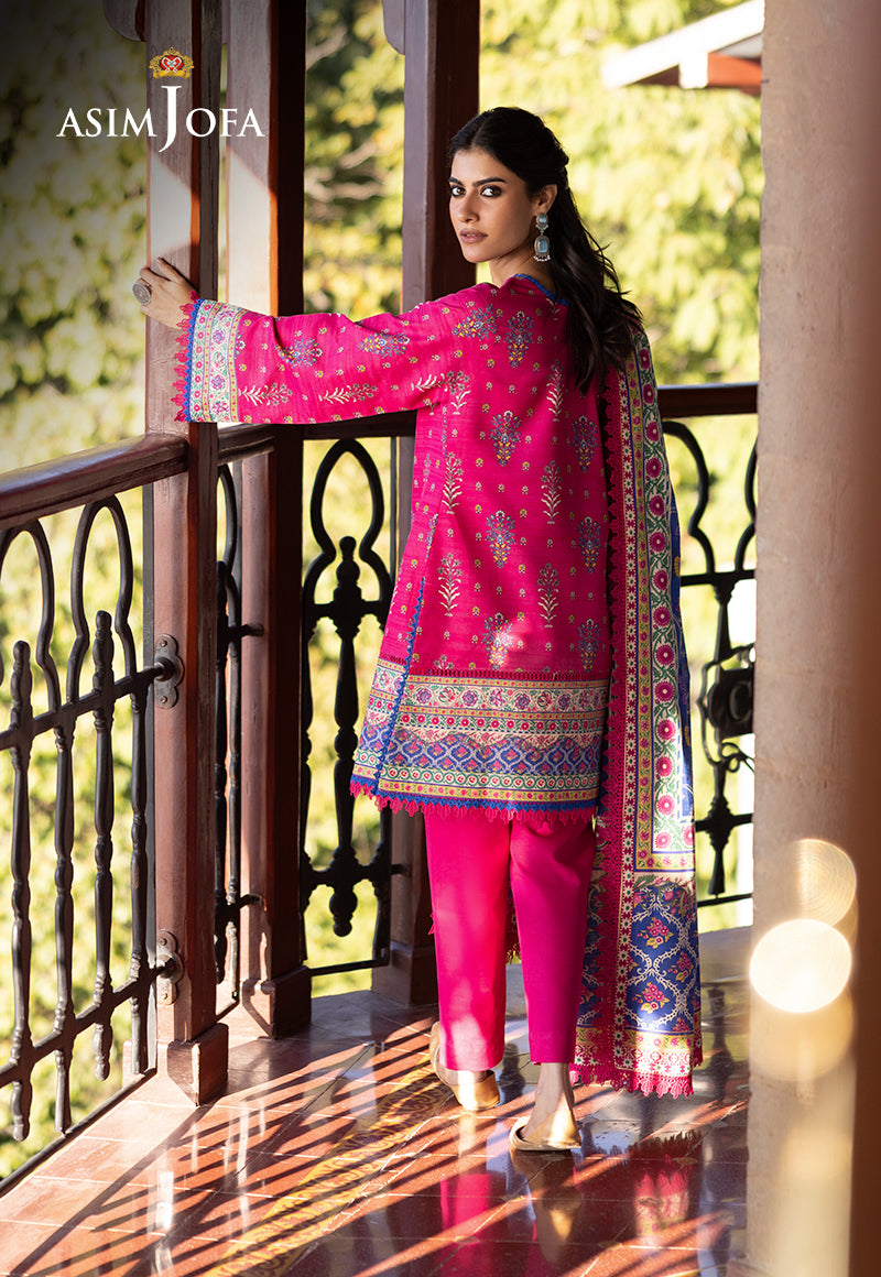 AJUW-55 PRINTED KHADDAR 3 Pcs