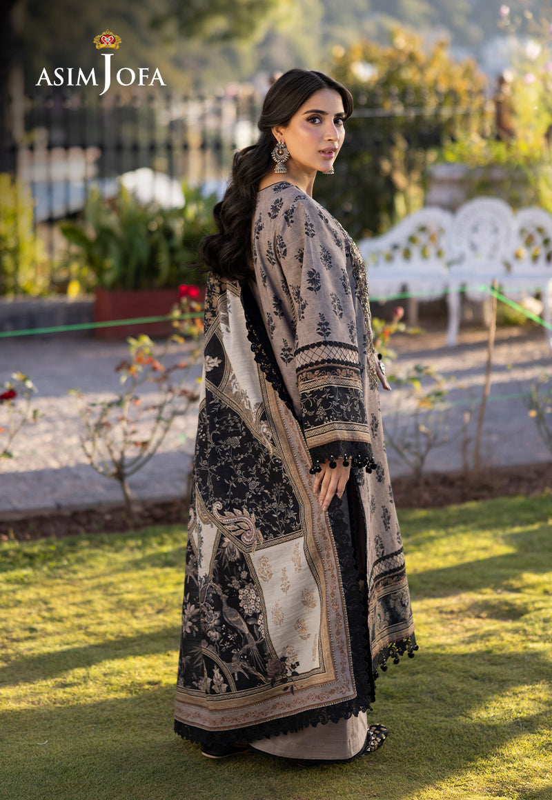 AJUWD-08 EMBROIDERED KHADDAR 3 Pcs