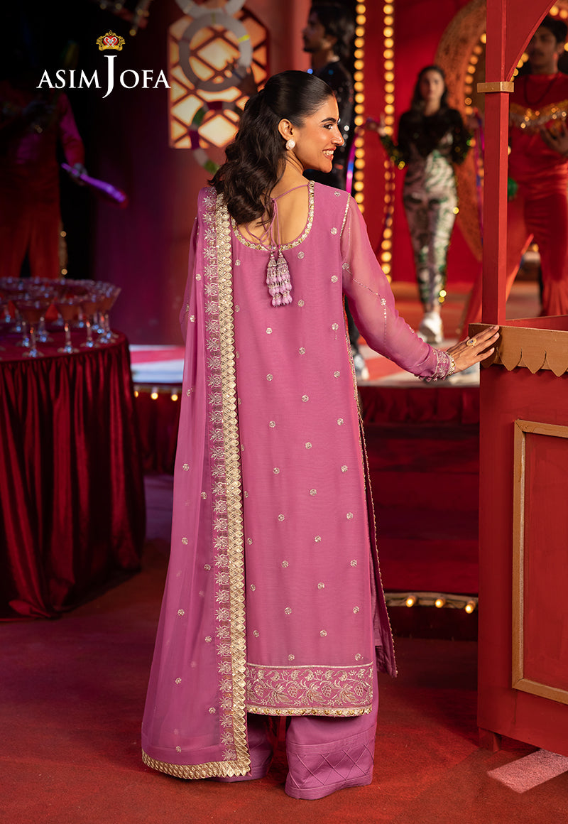 AJLFF-07 Embroidered Chiffon 3 Pcs