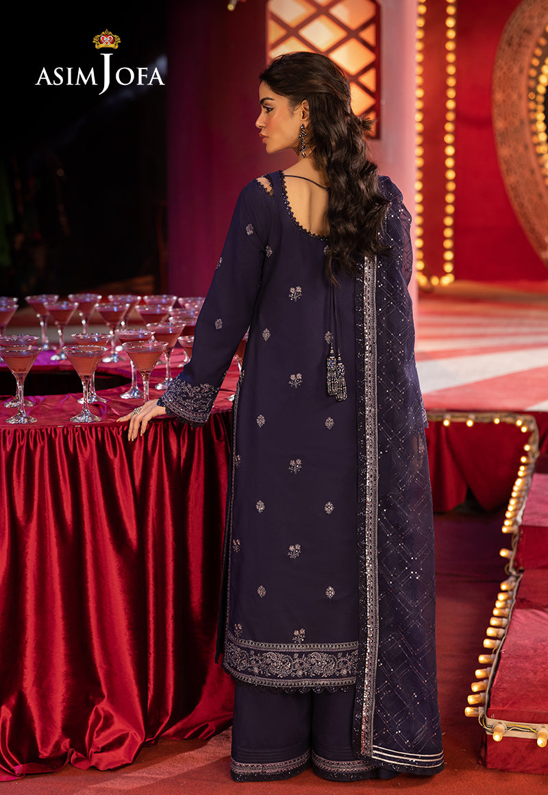 AJLFF-03 Embroidered Silk 3 Pcs