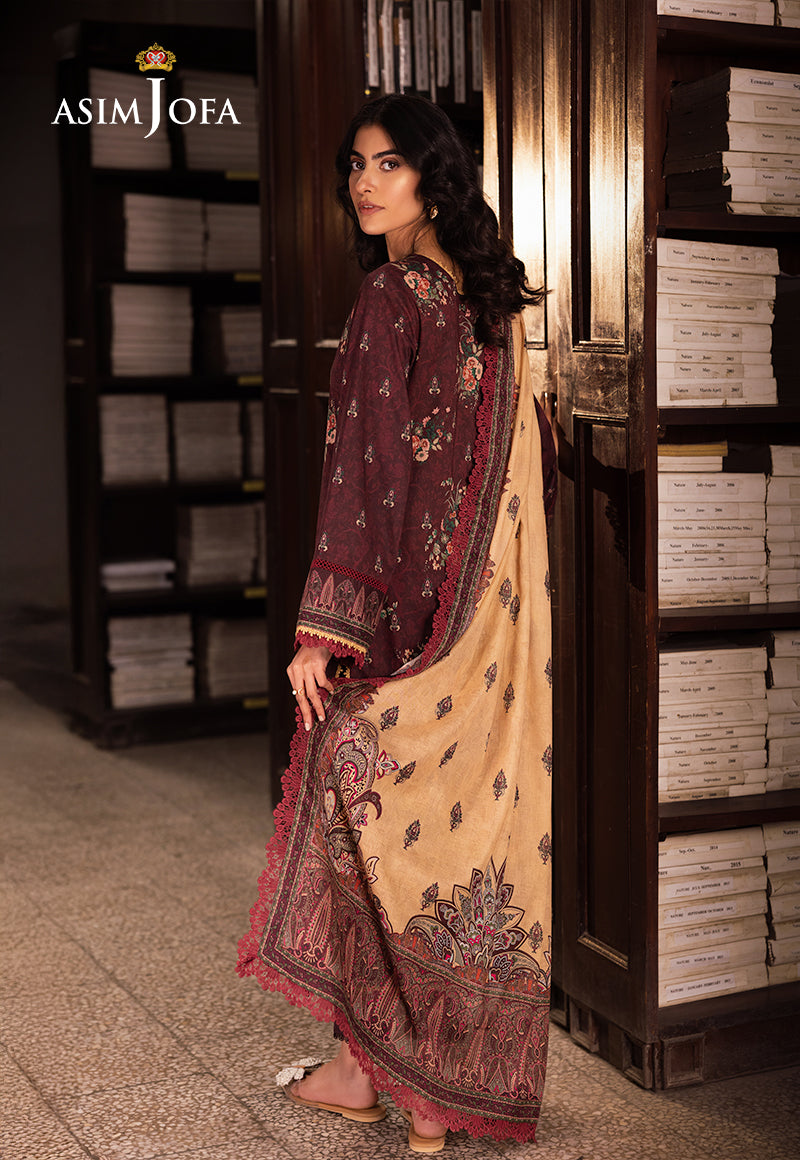 AJUBJD-44 Printed LAWN Stitched 3 PC