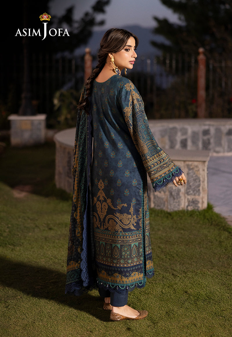 AJUWD-20 EMBROIDERED VISCOSE 3 Pcs