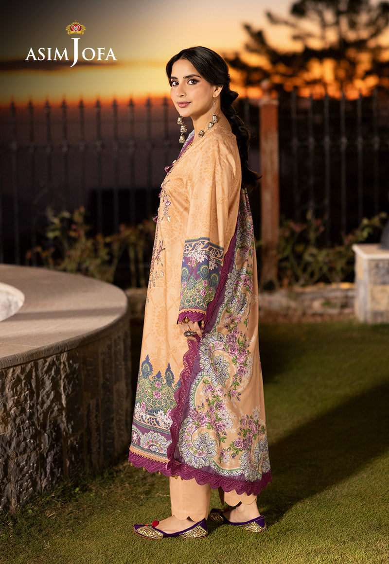 AJUWD-19 EMBROIDERED STITCHED 3 PCS