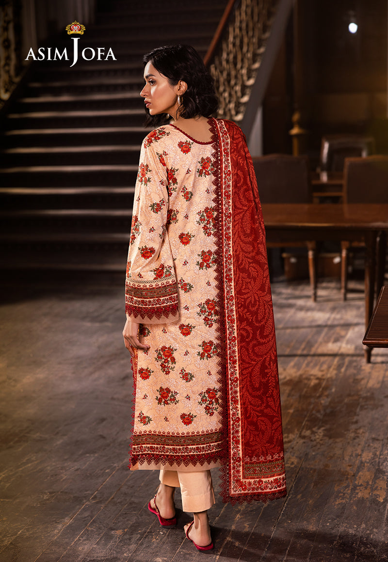 AJUBJD-54 Printed LAWN Stitched 3 PC