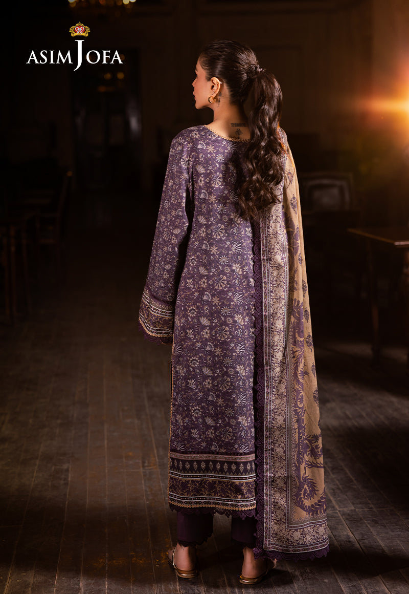AJUBJD-48 Printed LAWN Stitched 3 PC