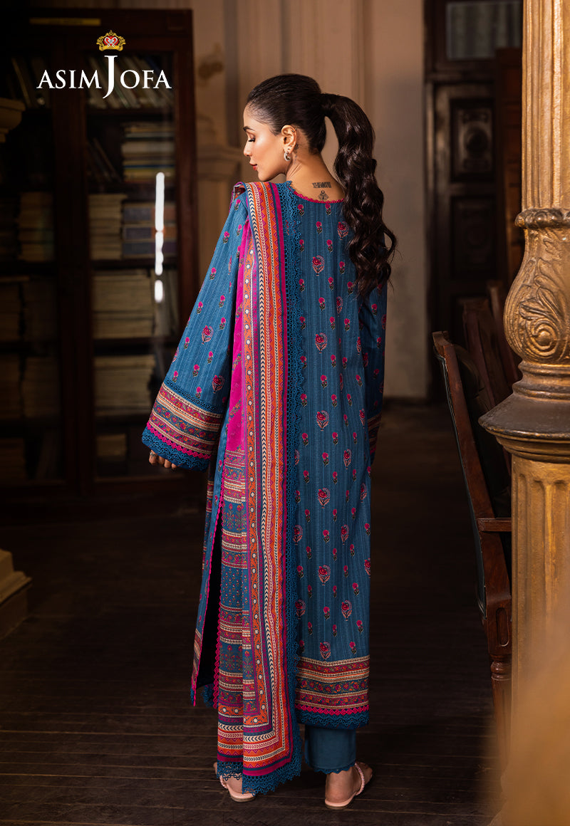 AJUBJD-40 Printed Lawn Stitched 3 Pcs
