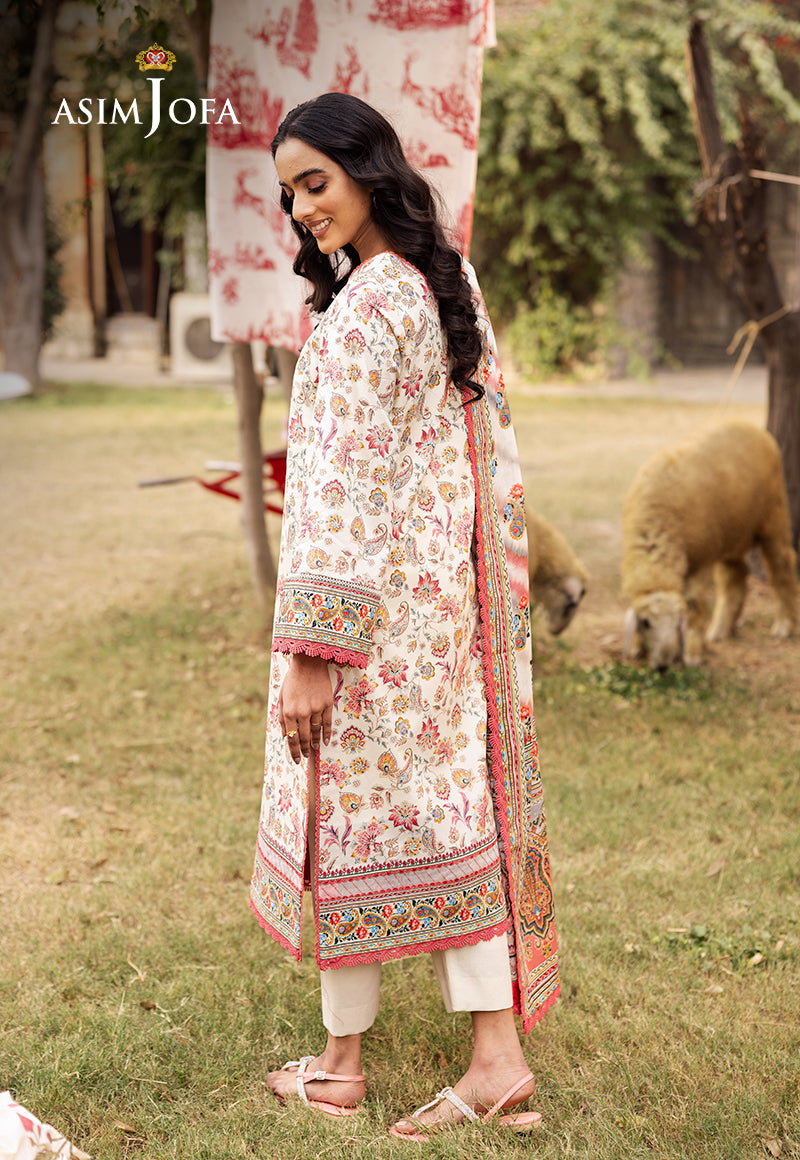 AJUBJD-50 Printed LAWN Stitched 3 PC