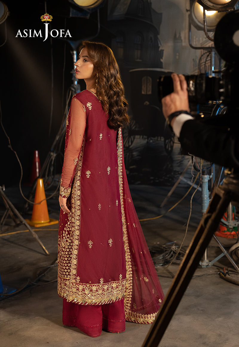 AJLLFD-01 Embroidered Net Stitched 3 PCS
