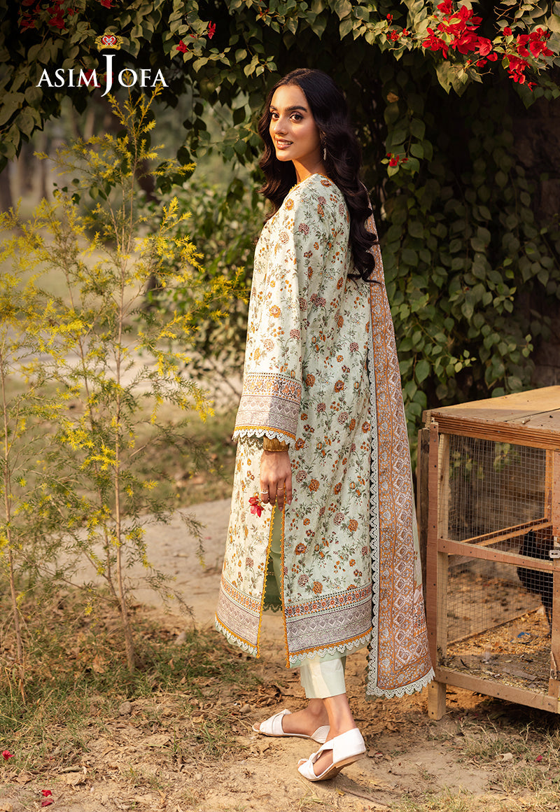 AJUBJD-52 Printed LAWN Stitched 3 PC