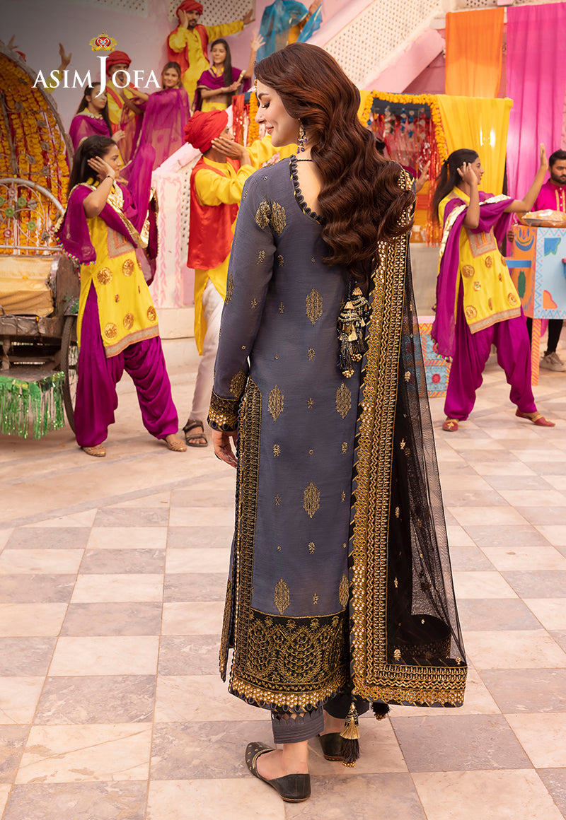 AJDAD-10 EMBROIDERED STITCHED 3 PCS