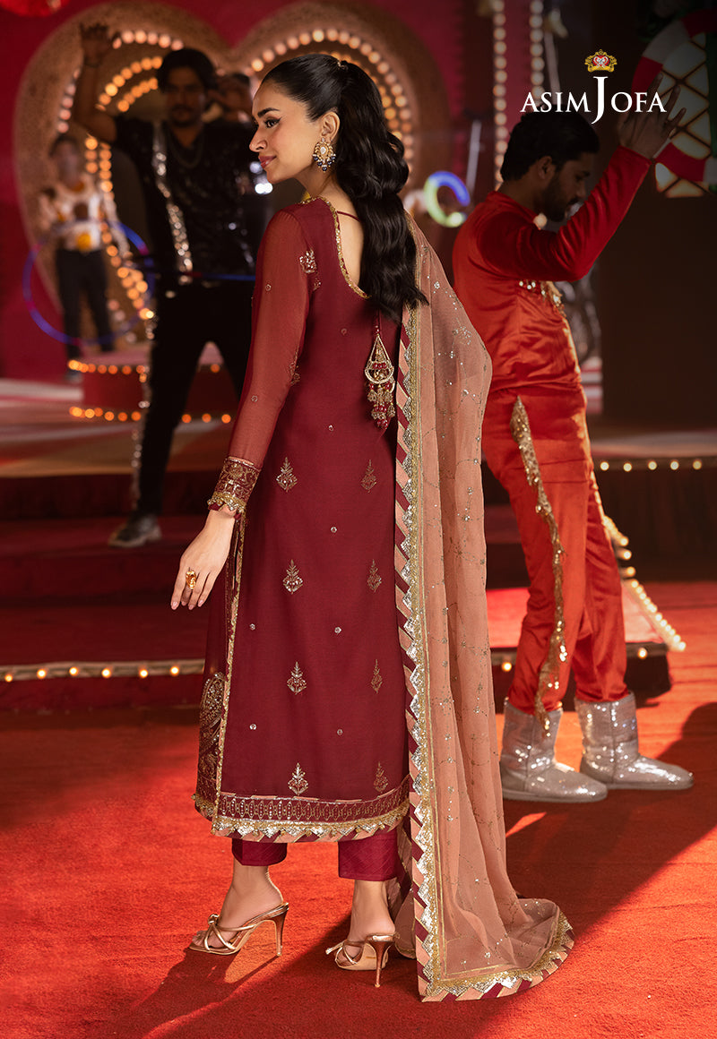 AJLFD-05 EMBROIDERED CHIFFON Stitched 2 PCS