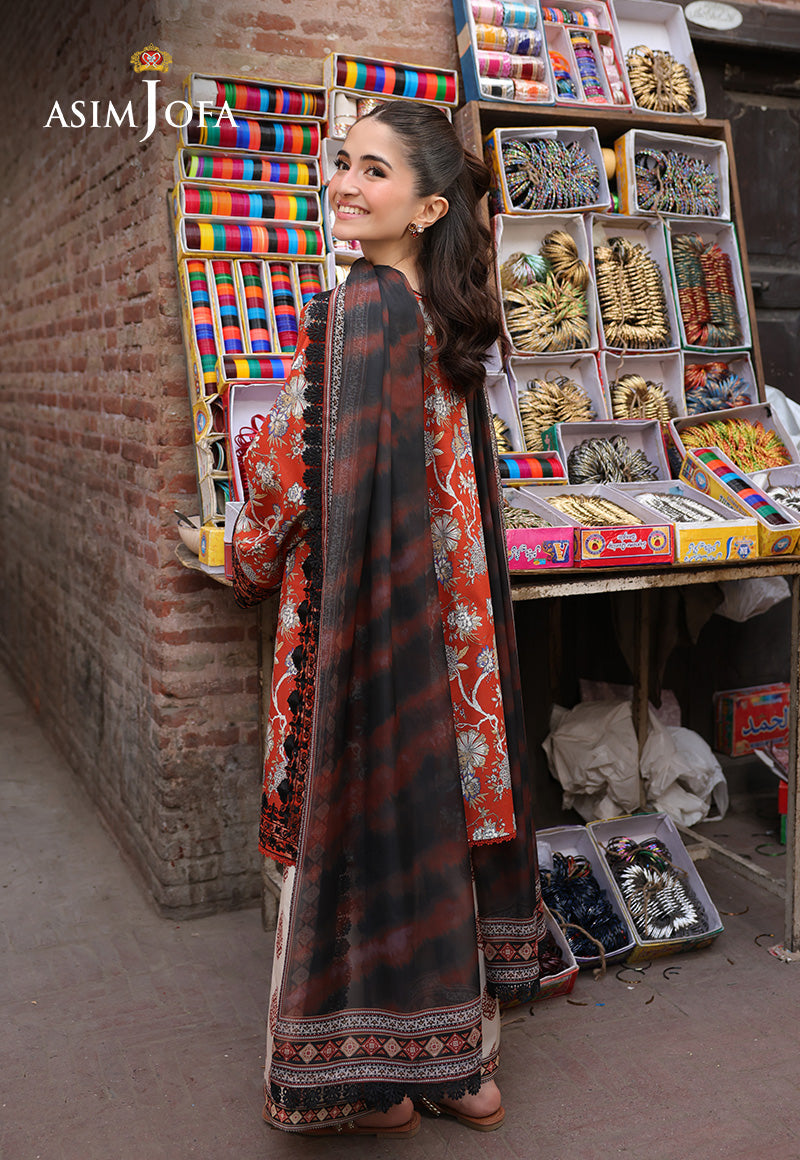 AJUBFD-48 PRINTED EMBROIDERED LAWN Stitched 2 PCS