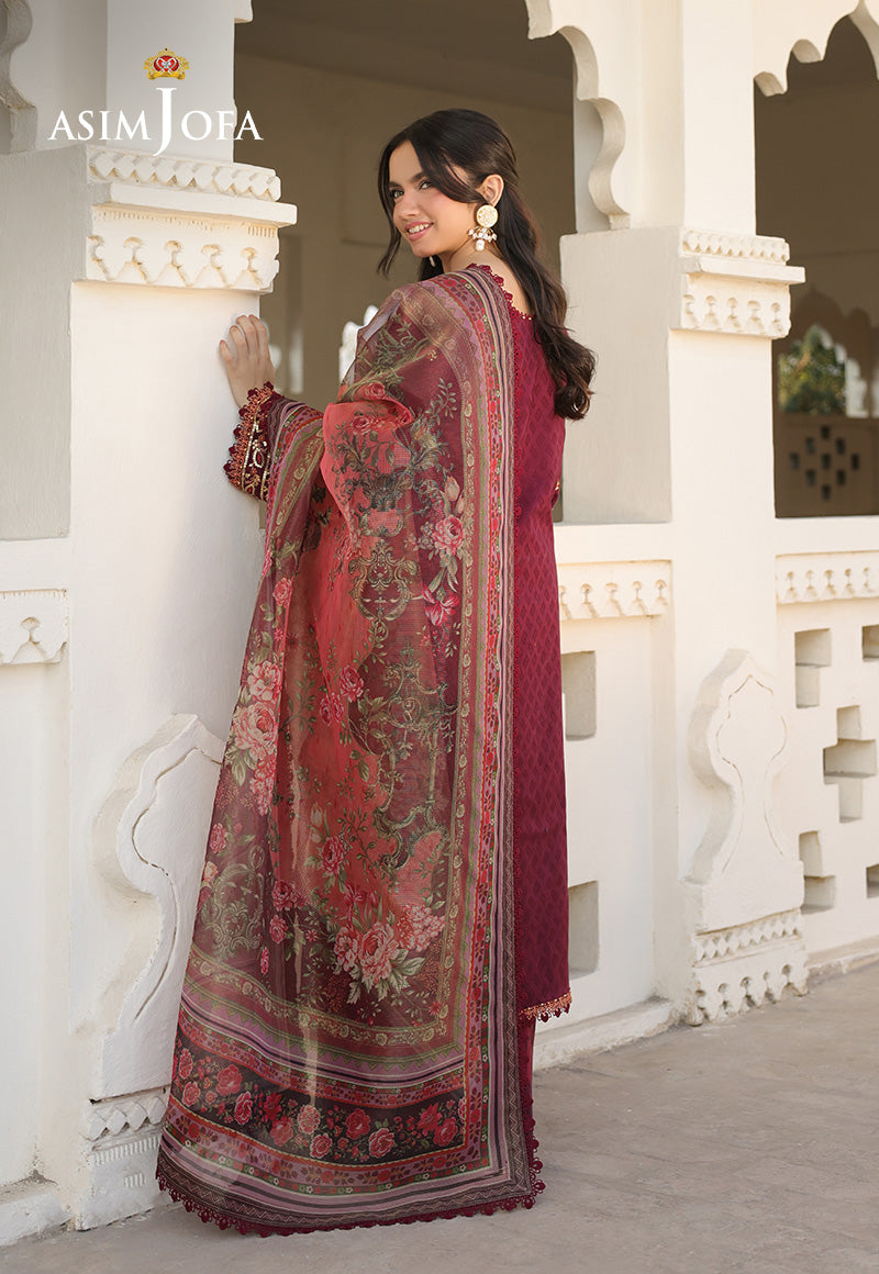 AJUBFD-09 EMBROIDERED JACQUARD STITCHED 3 PCS