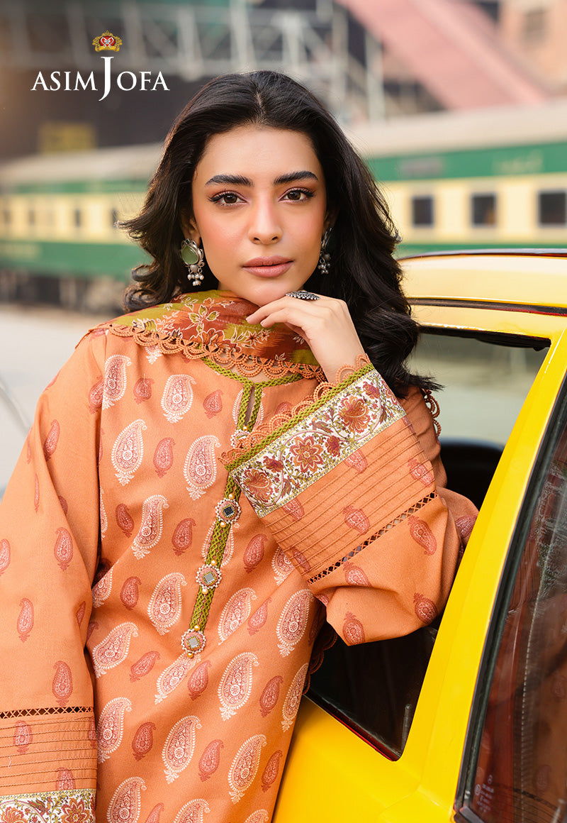 AJUBFD-70 DIGITAL PRINTED LAWN Stitched 3 PCS