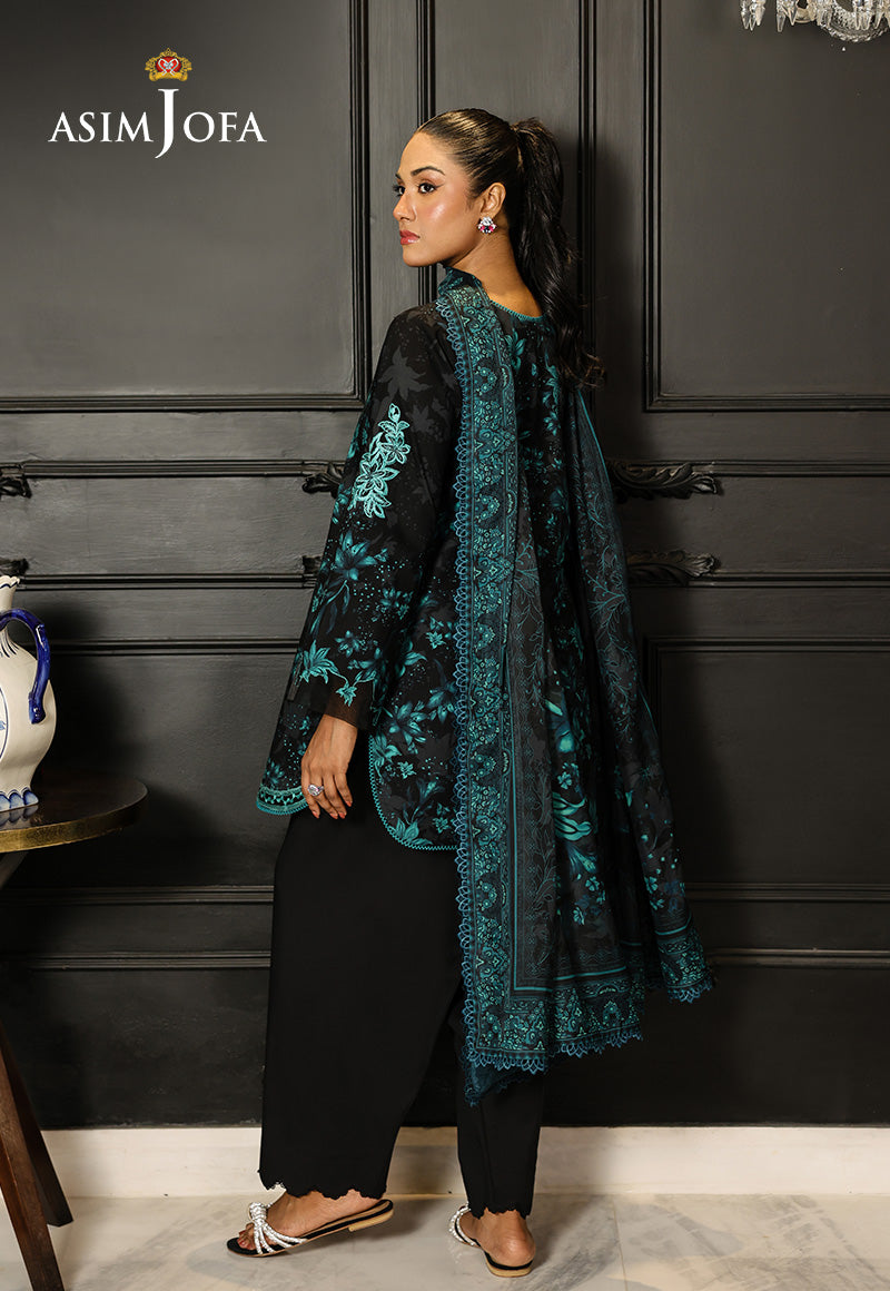 Ajso-250 Unstitched 3 Pcs Shirt Dupatta Trouser