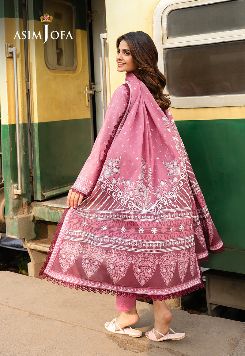 AJUBFD-67 DIGITAL PRINTED LAWN STITCHED 3 PCS