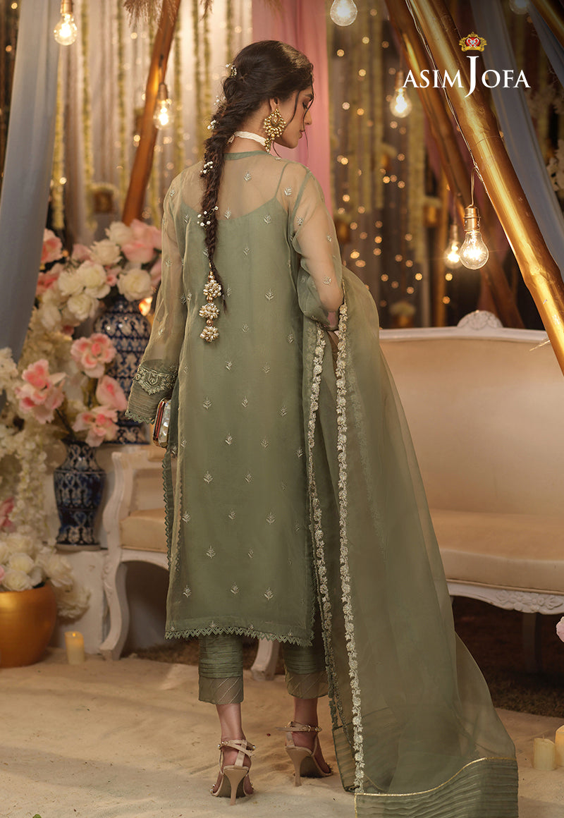 AJFC-17 EMBROIDERED ORGANZA 3 PCS