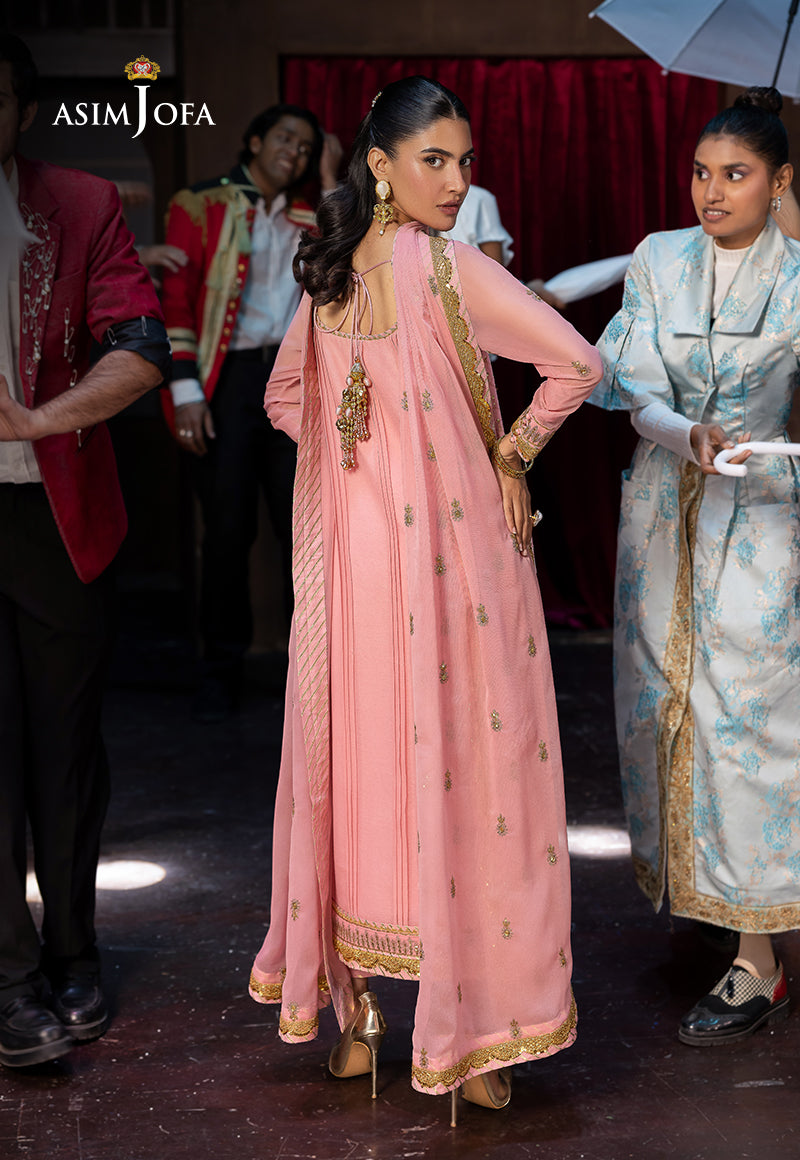 AJLFD-08 EMBROIDERED CHIFFON Stitched 3 PCS