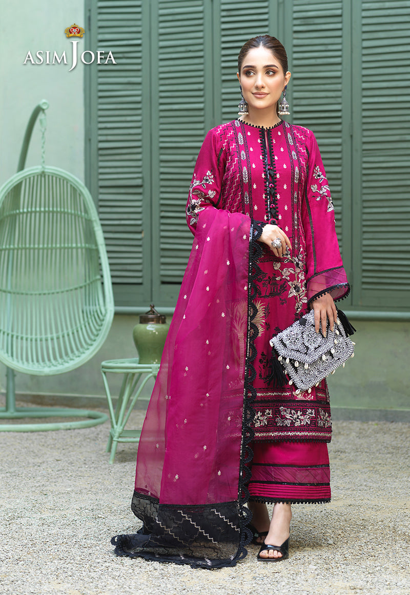 AJFC-44 EMBROIDERED COTTON NET 3 PCS