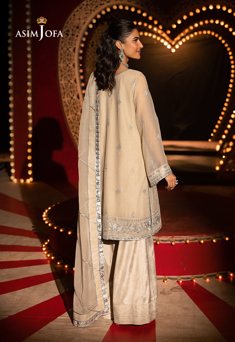 AJLFD-09 EMBROIDERED CHIFFON Stitched 3 PCS