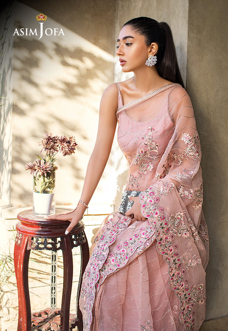 AJLE-13 EMBROIDERED ORGANZA 2 PCS