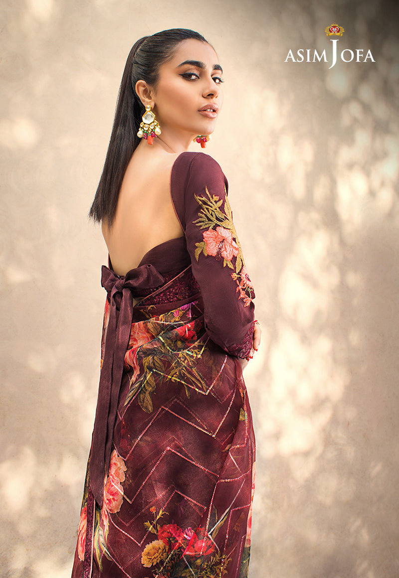 AJLE-07 EMBROIDERED ORGANZA 3 PCS